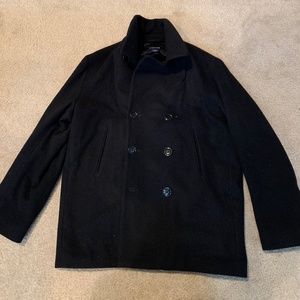 Structure - Black - Wool - Peacoat - Wool Jacket